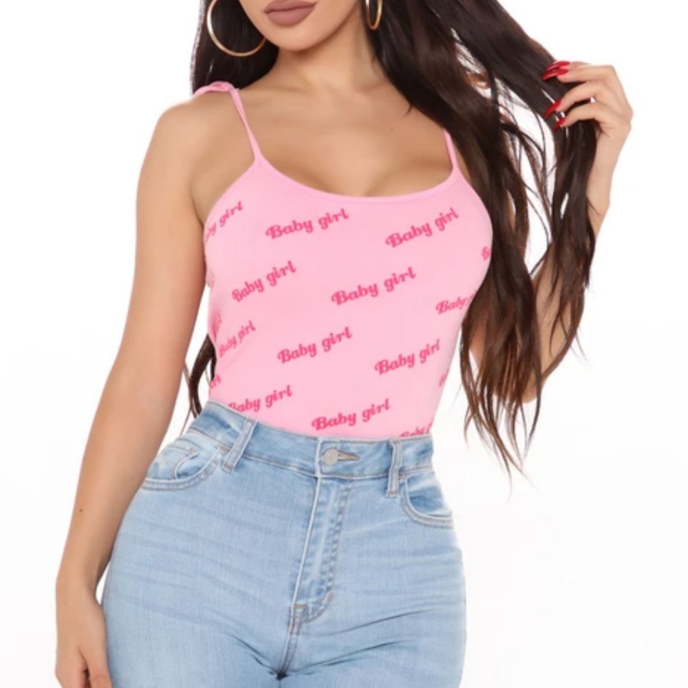 Crop fit baby girl print tank top